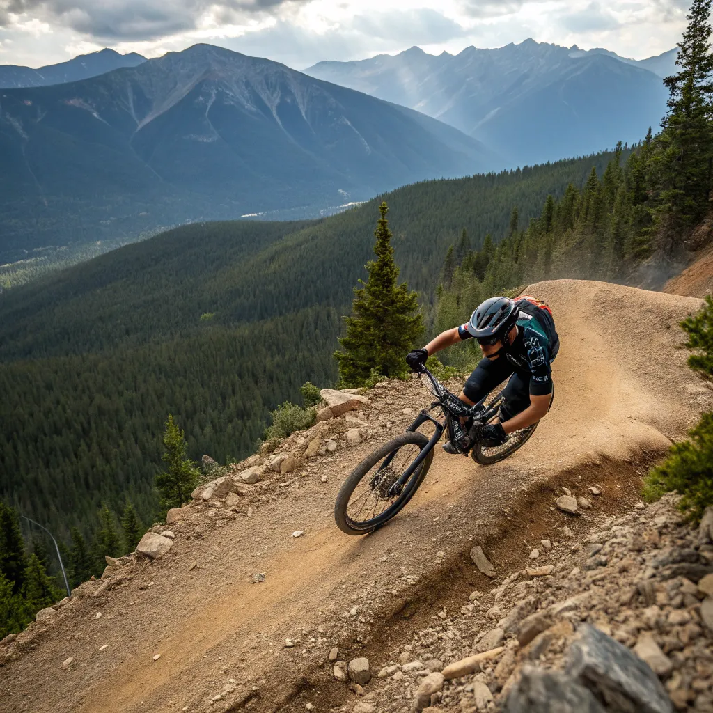 Mountain bike on a trail